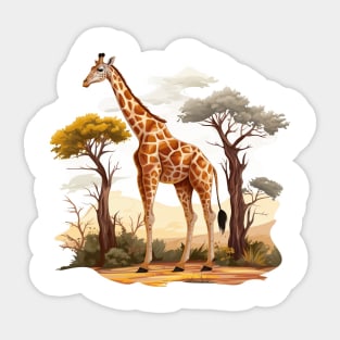 Watercolor Giraffe Sticker